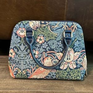 Strawberry Thief Tapestry Handbag